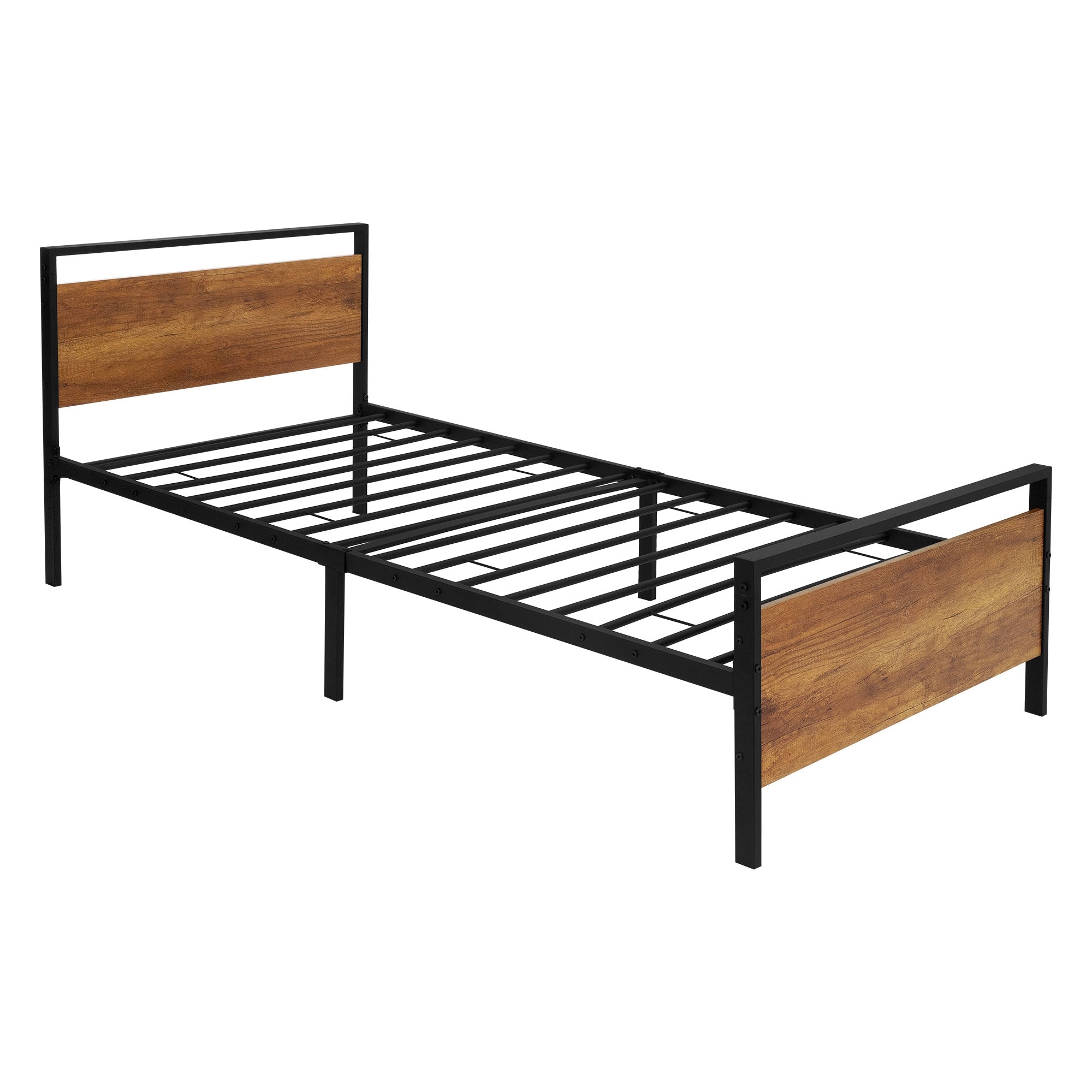 ECD Germany ML-Design lit métal 140x200 avec sommier tête bois