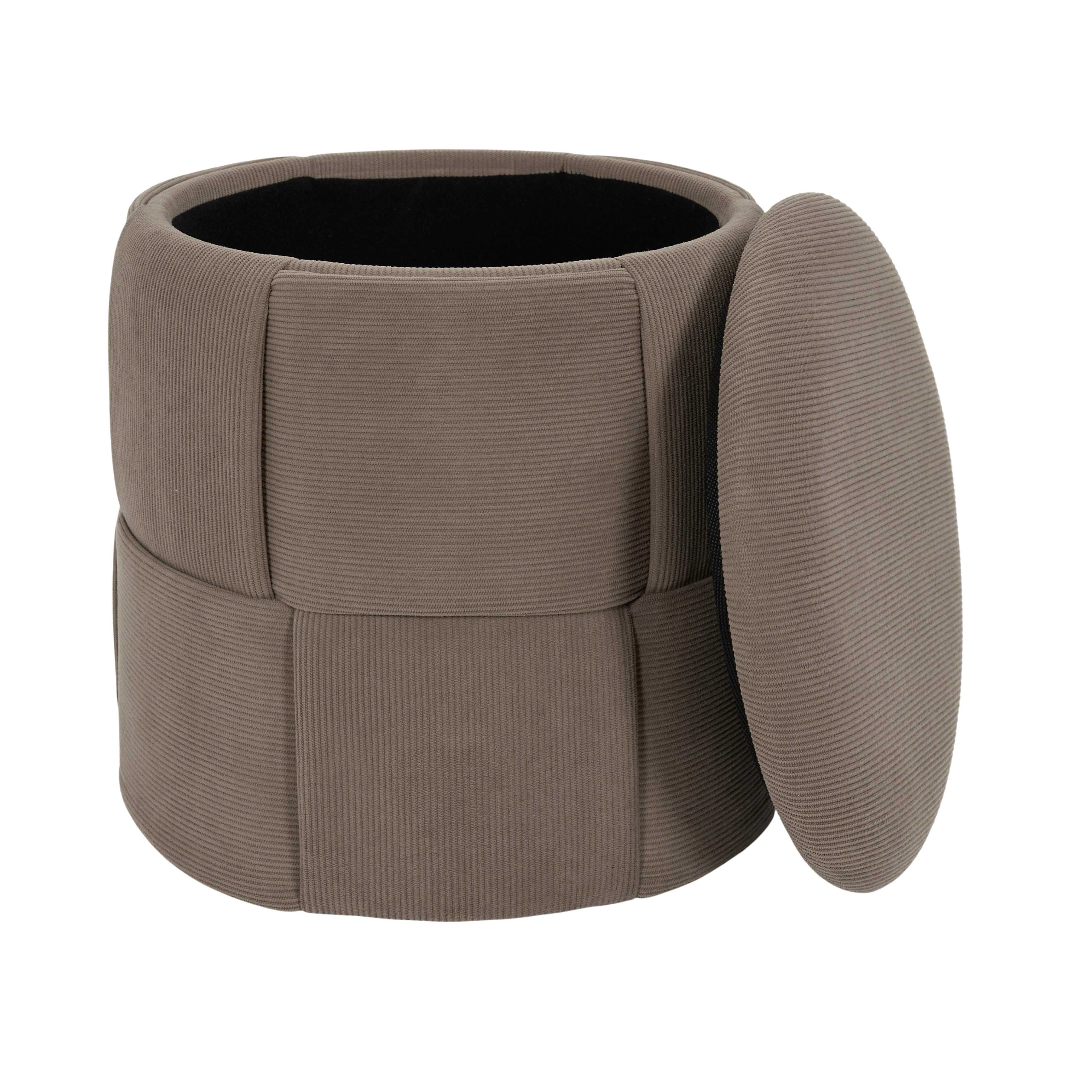 Home Deco Factory Jules pouf rangement taupe tressé