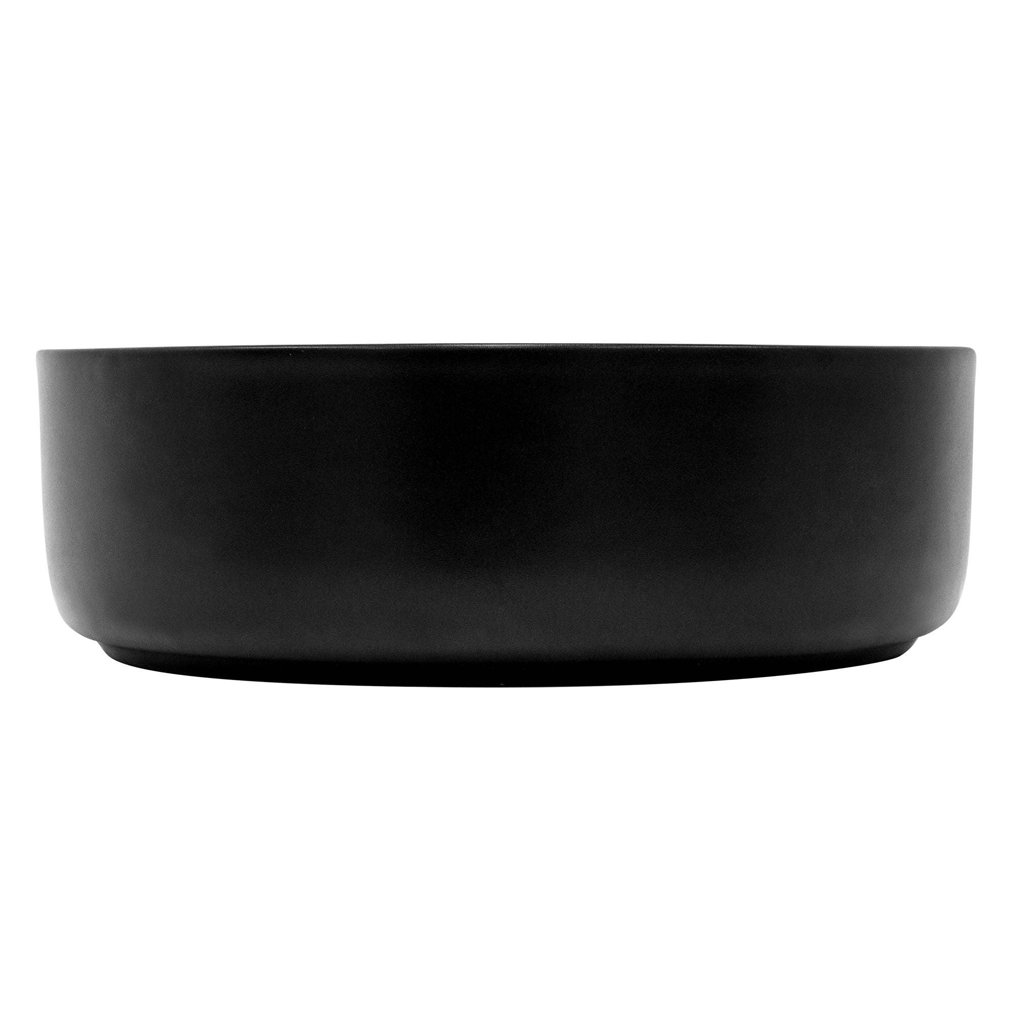 ECD LuxeBath lavabo rond céramique noir Ø36cm avec bonde