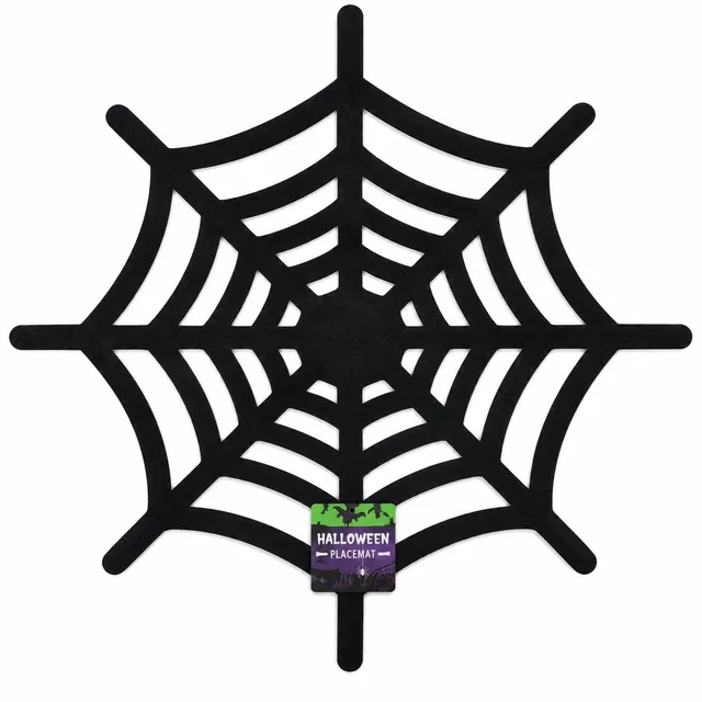 Stokomani Maison set de table feutrine Halloween Ø38cm noir