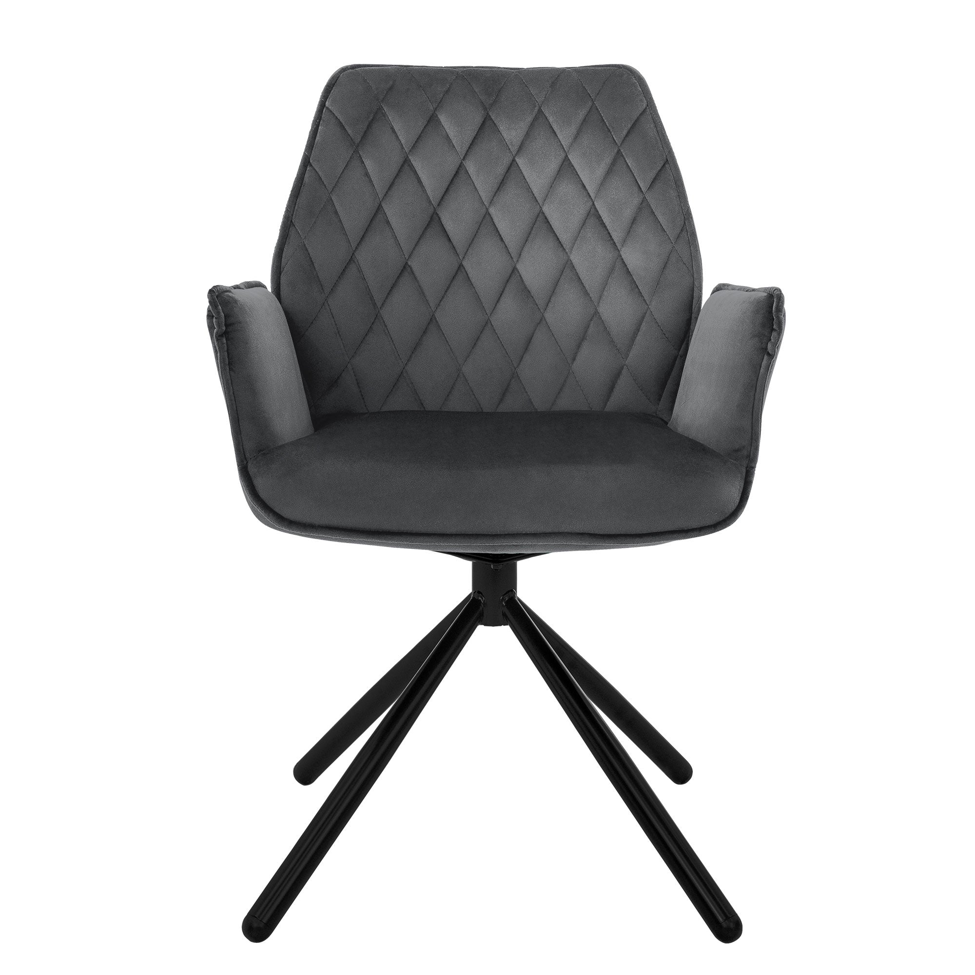 ECD Germany ML-Design chaise pivotante velours sauge