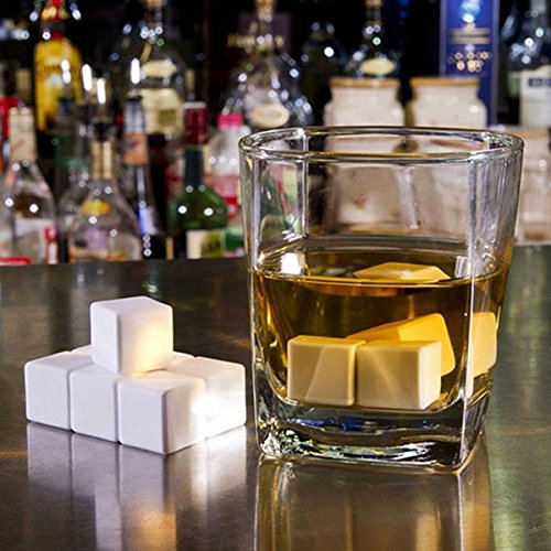 Shop-Story Lot 9 Pierres à Whisky Blanches Pochette Froid Sans Dilution