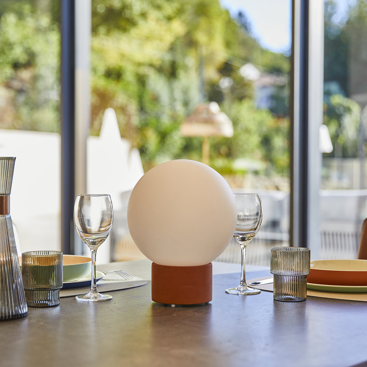 Red Deco Terra Lampe Table Sans Fil Terre Cuite H25cm Touch