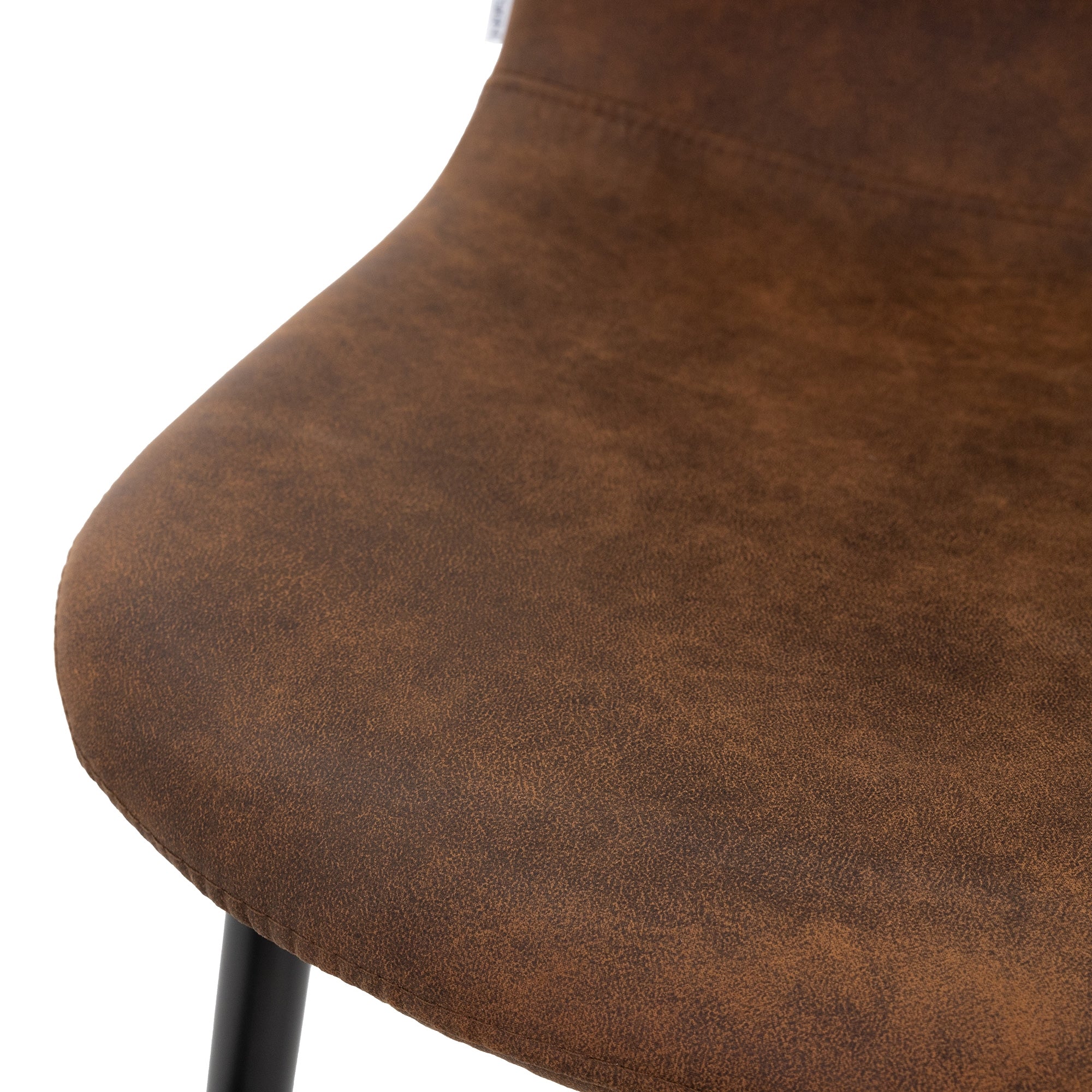 ECD Germany Möbel Lot 4 Chaises Salle à Manger Marron Simili