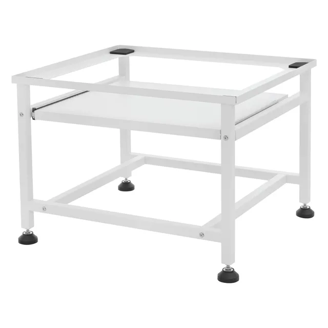 ECD Germany Möbel socle lave-linge blanc 62,5cm tablette acier