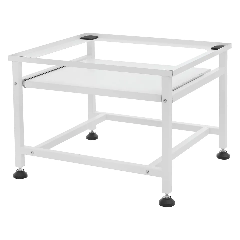 ECD Germany Möbel socle lave-linge blanc 62,5cm tablette acier