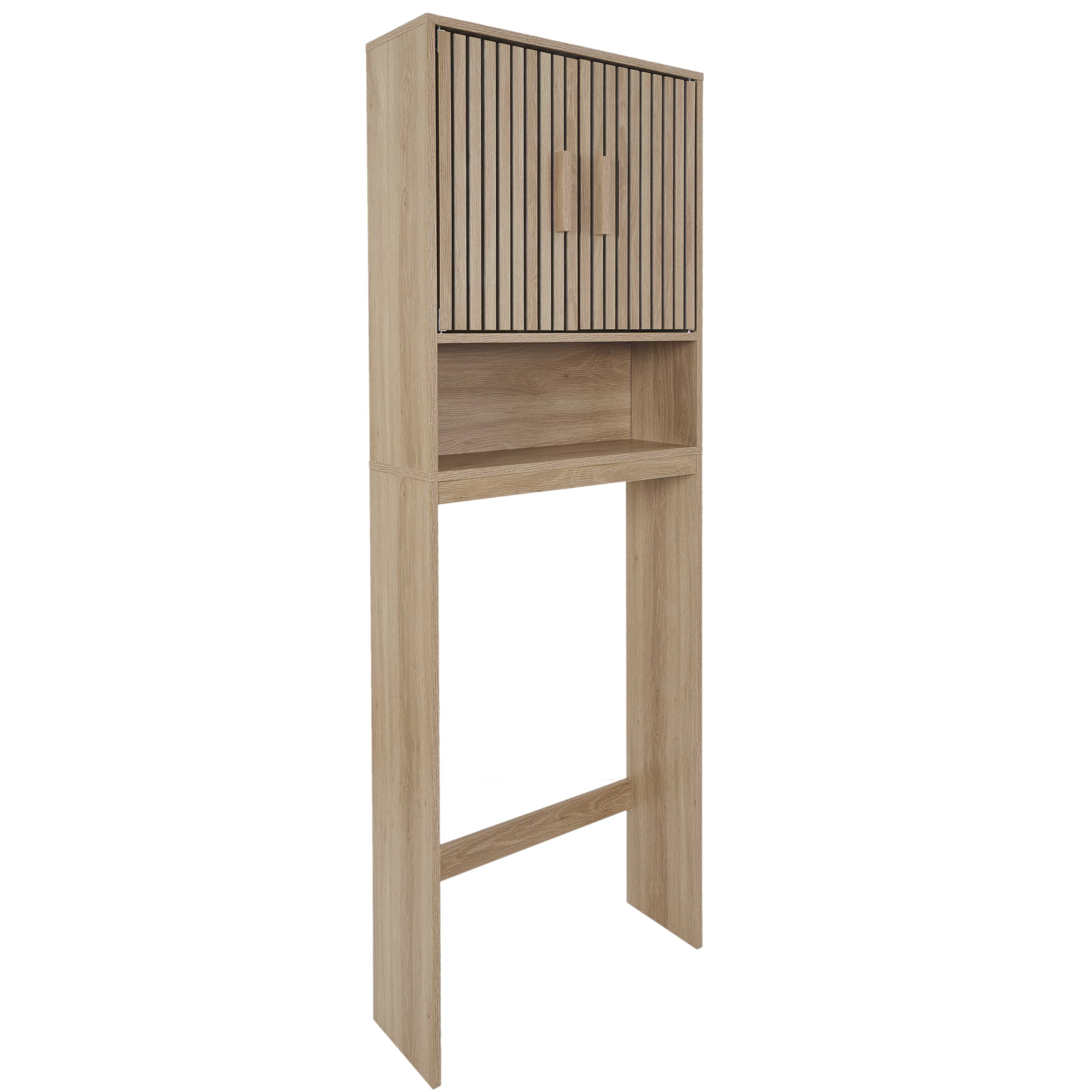 Stokomani Maison Meuble dessus WC Klaus bois étagère 60x20x166
