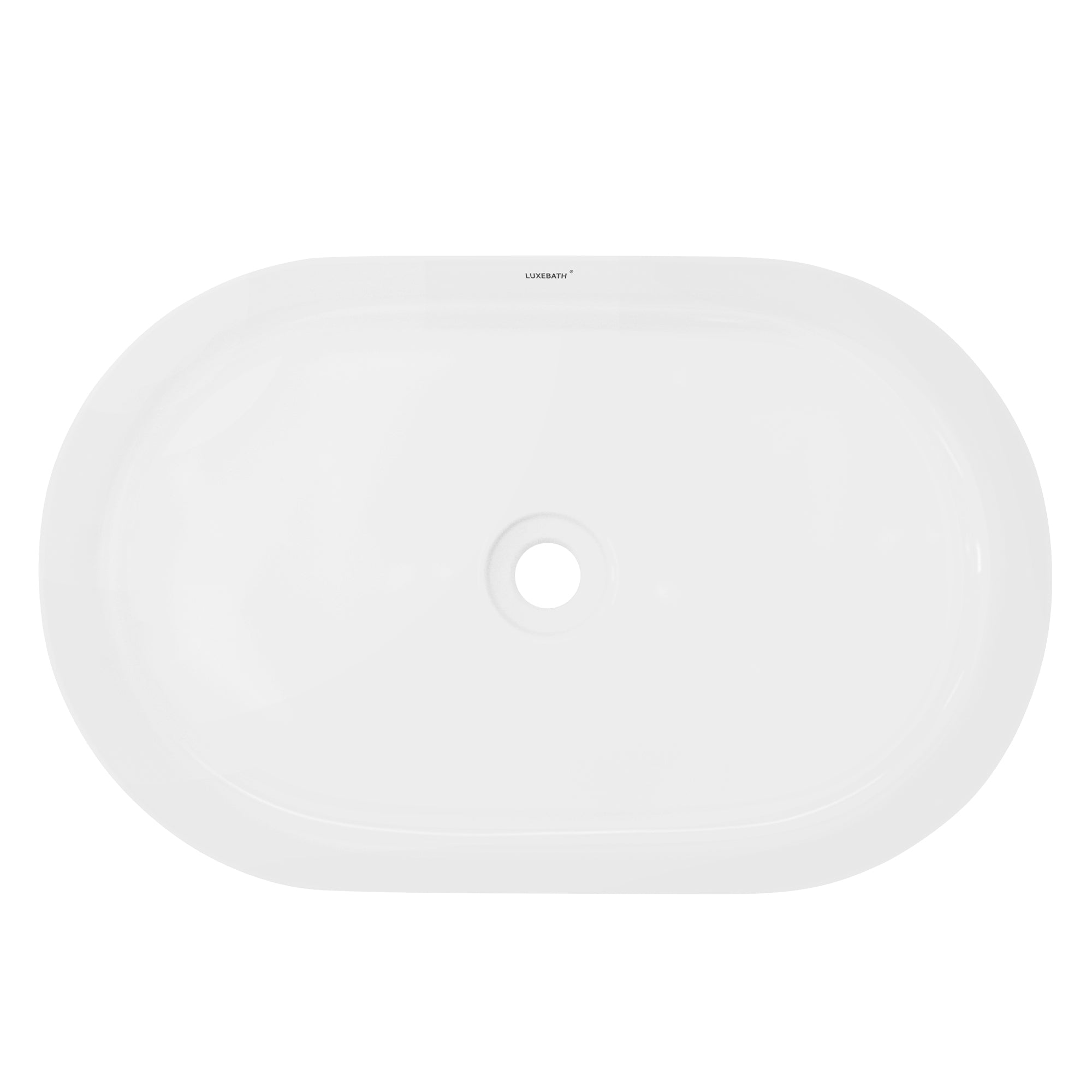 ECD Germany Sanitär vasque lavabo céramique blanc 60 cm + bonde