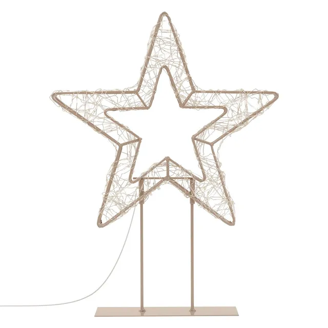 ECD Germany étoile lumineuse Noël LED blanc chaud 37 cm socle