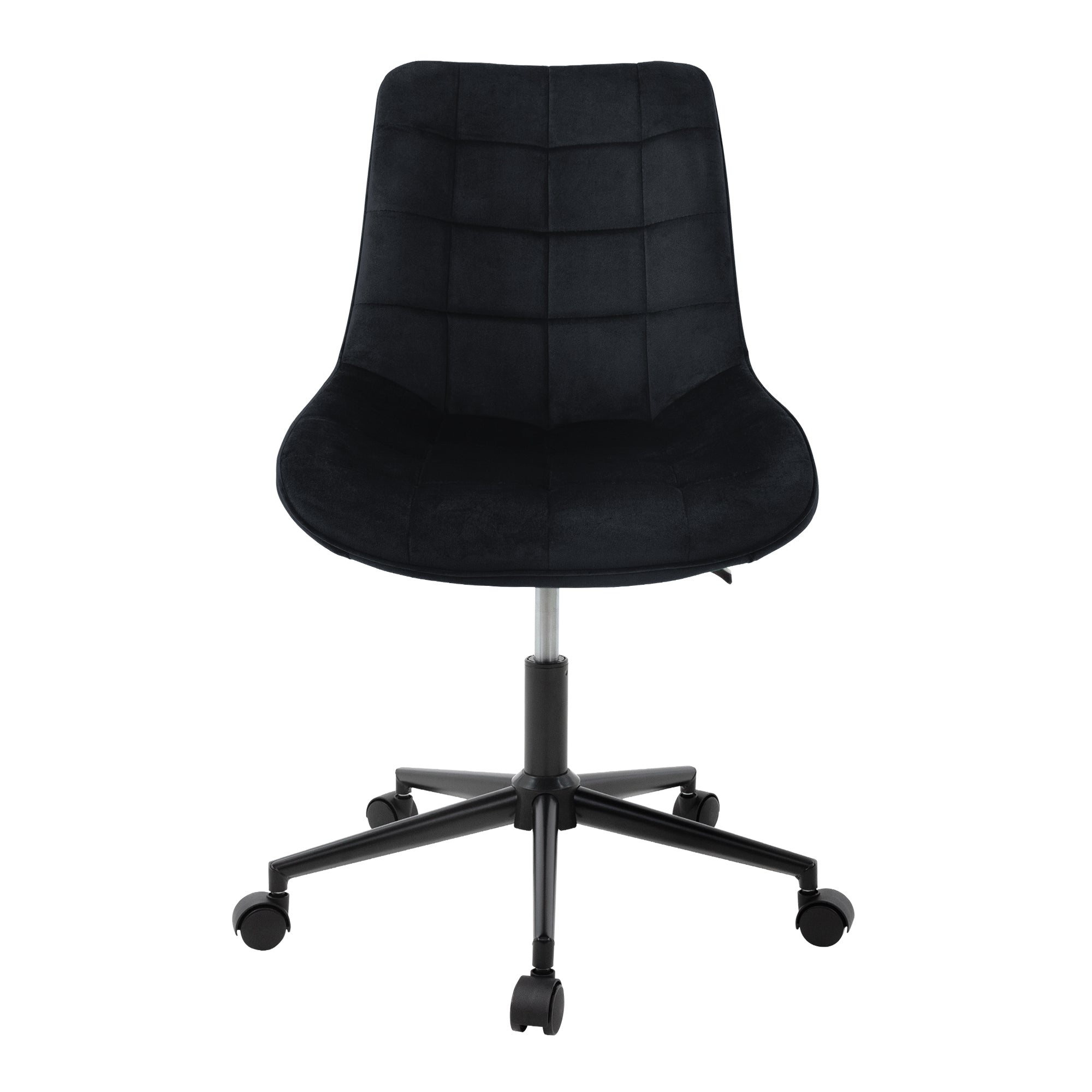 ECD Germany fauteuil bureau velours gris à roulettes
