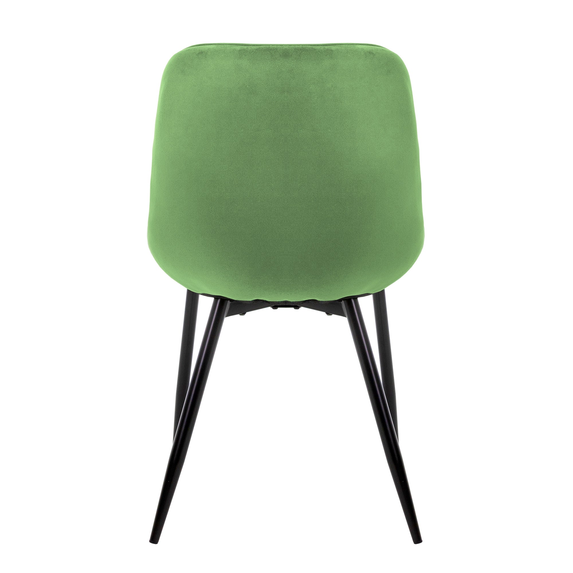 ECD Möbel Chaises velours sauge accoudoirs x6 pieds métal