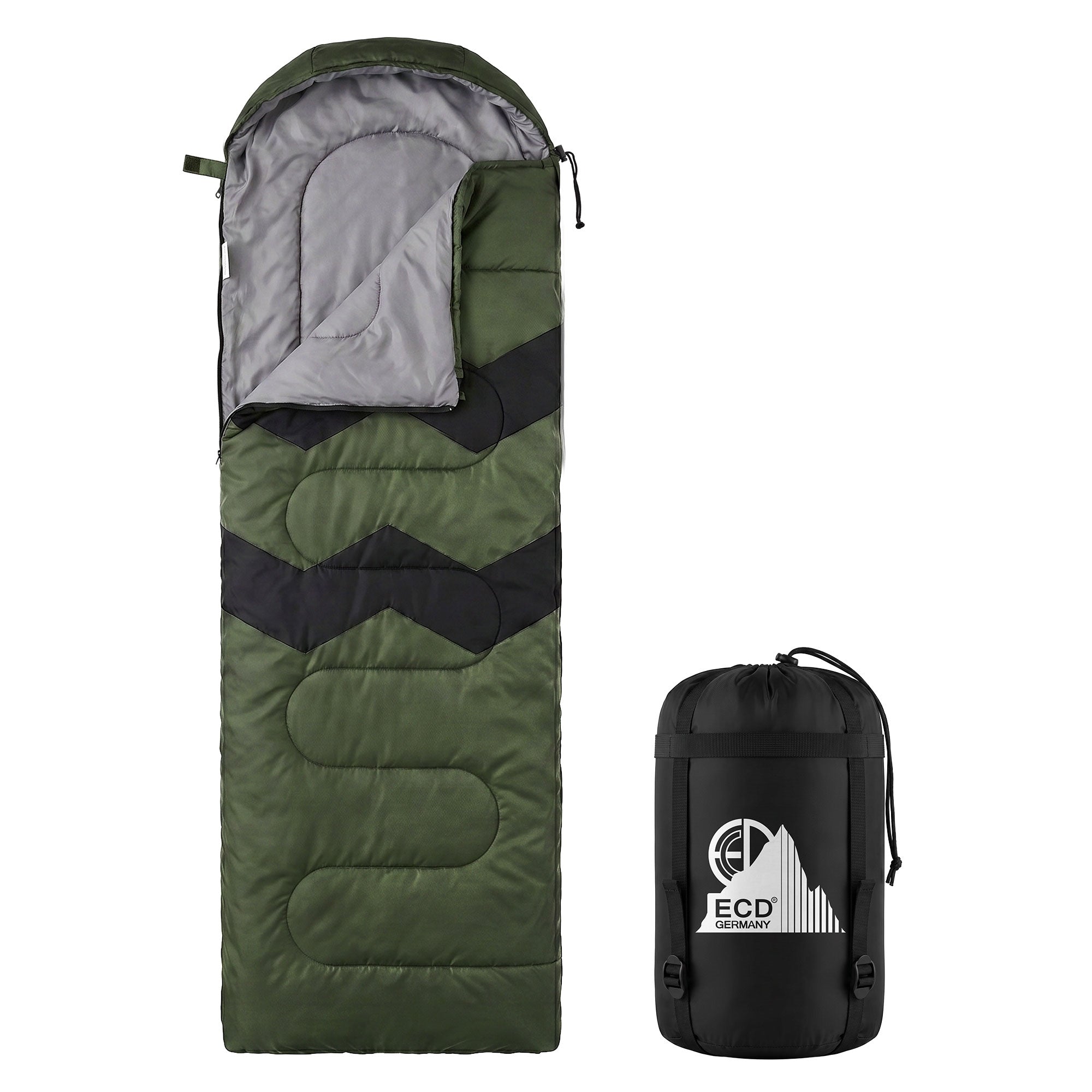 ECD Germany Sport sac de couchage 210 cm bleu foncé 3 saisons