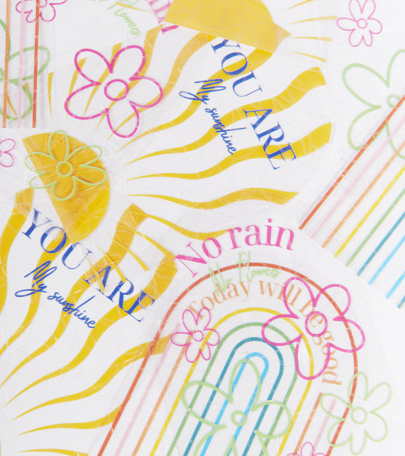 L'avant gardiste Objets déco pack 3 stickers arc-en-ciel fenêtre