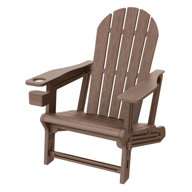 ECD Germany Garten fauteuil Adirondack HDPE marron 180kg