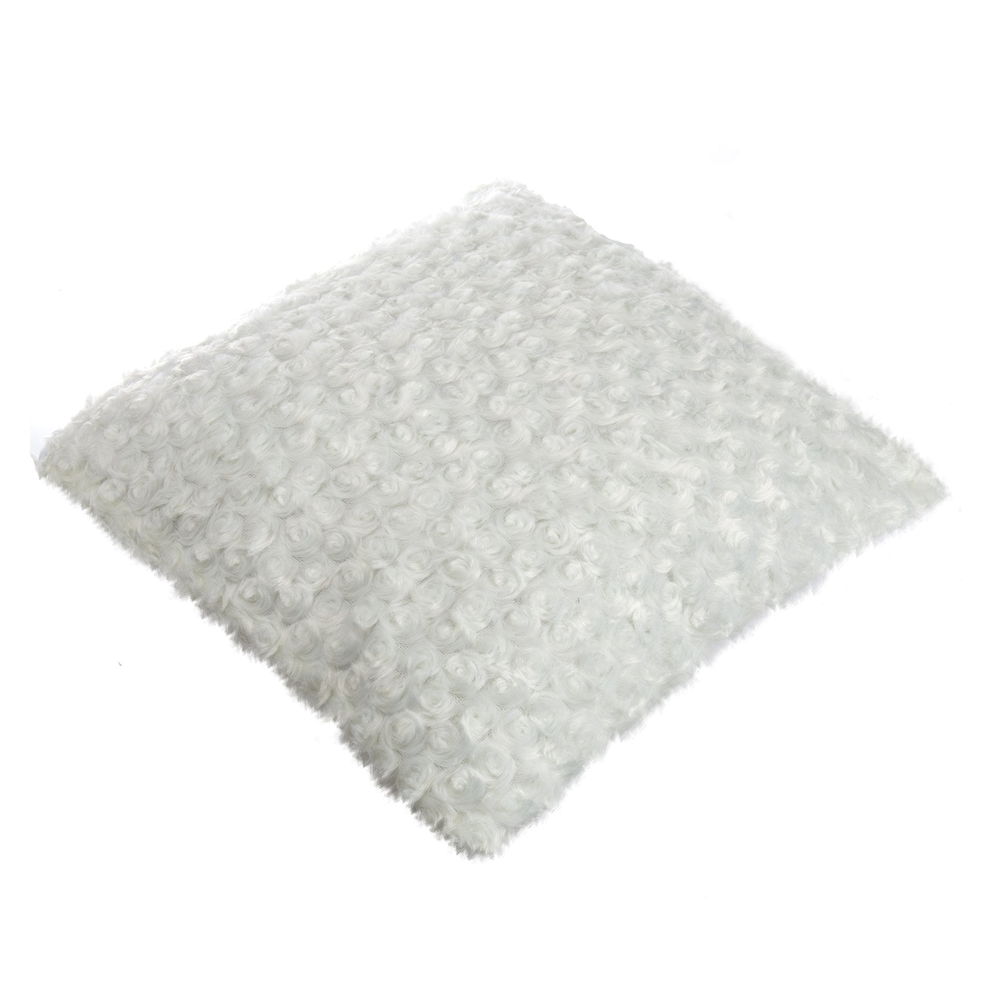 Stokomani Maison coussin fausse fourrure rose clair