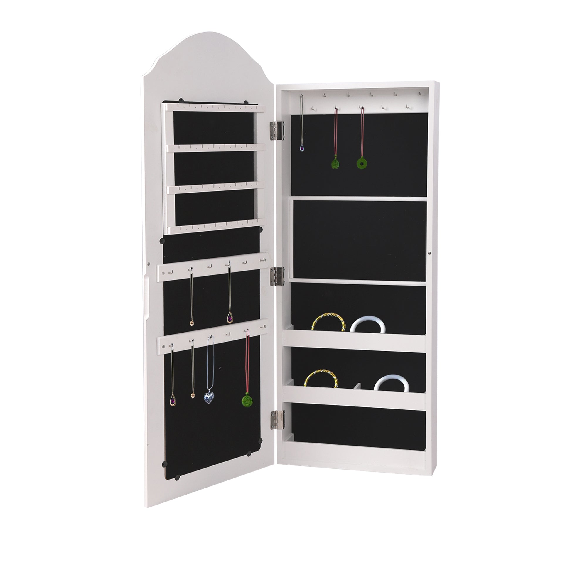 ML-Design Möbel armoire à bijoux miroir blanc 95x35x9 cm