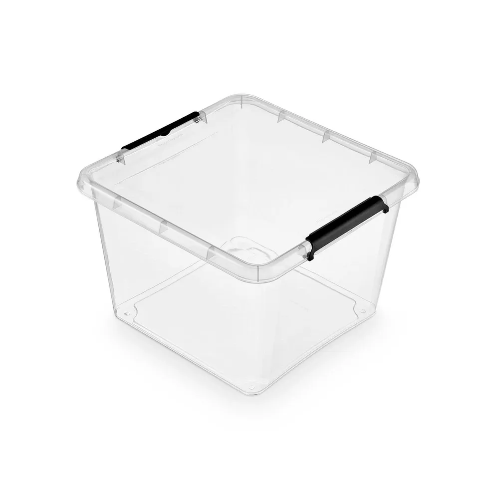 Stokomani Maison Boîte de rangement transparente 32 L