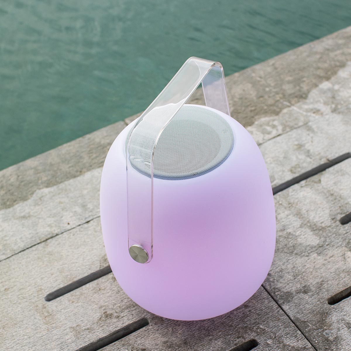 Red Deco So Play H30cm lampe sans fil enceinte bluetooth blanc