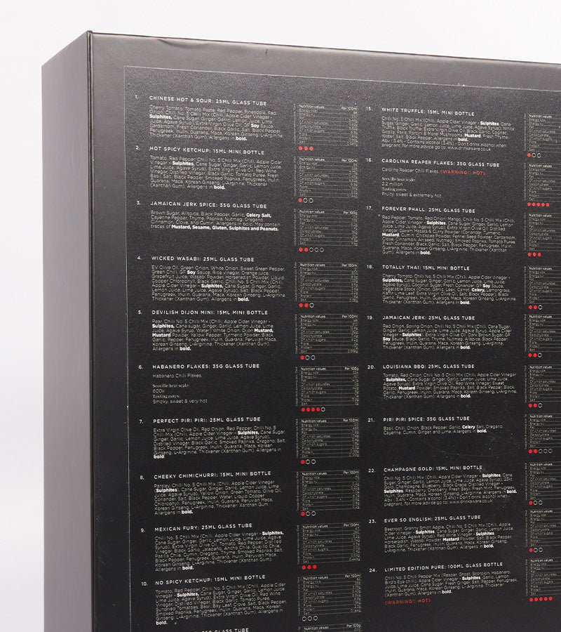 L'avant gardiste L'épicerie calendrier de l'avent sauces piquantes 24 jours