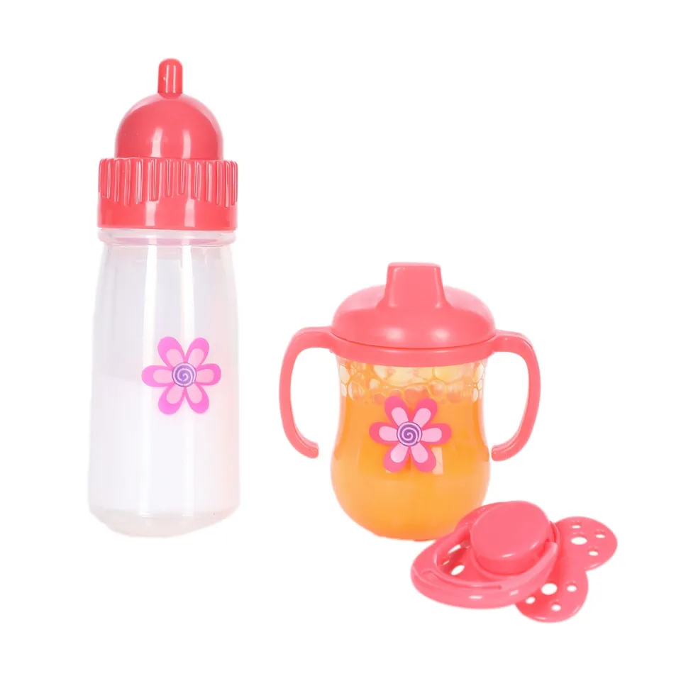 Stokomani Accessoires Poupée Biberon Tétine 3 Pièces