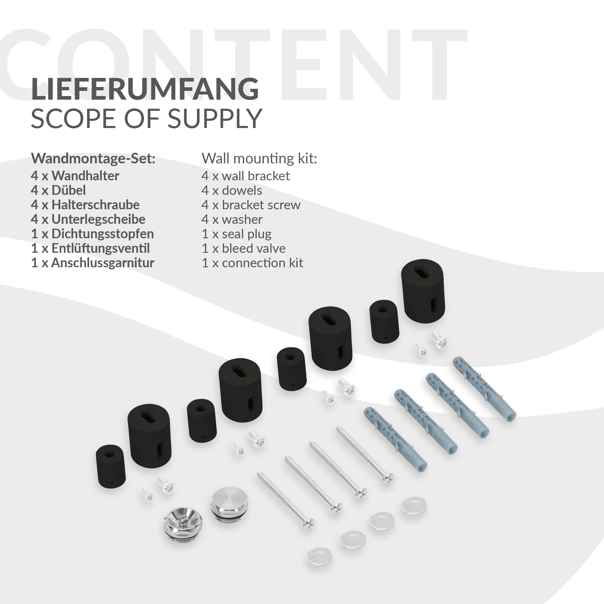 LuxeBath radiateur sèche-serviettes noir mat 500x1400 mm