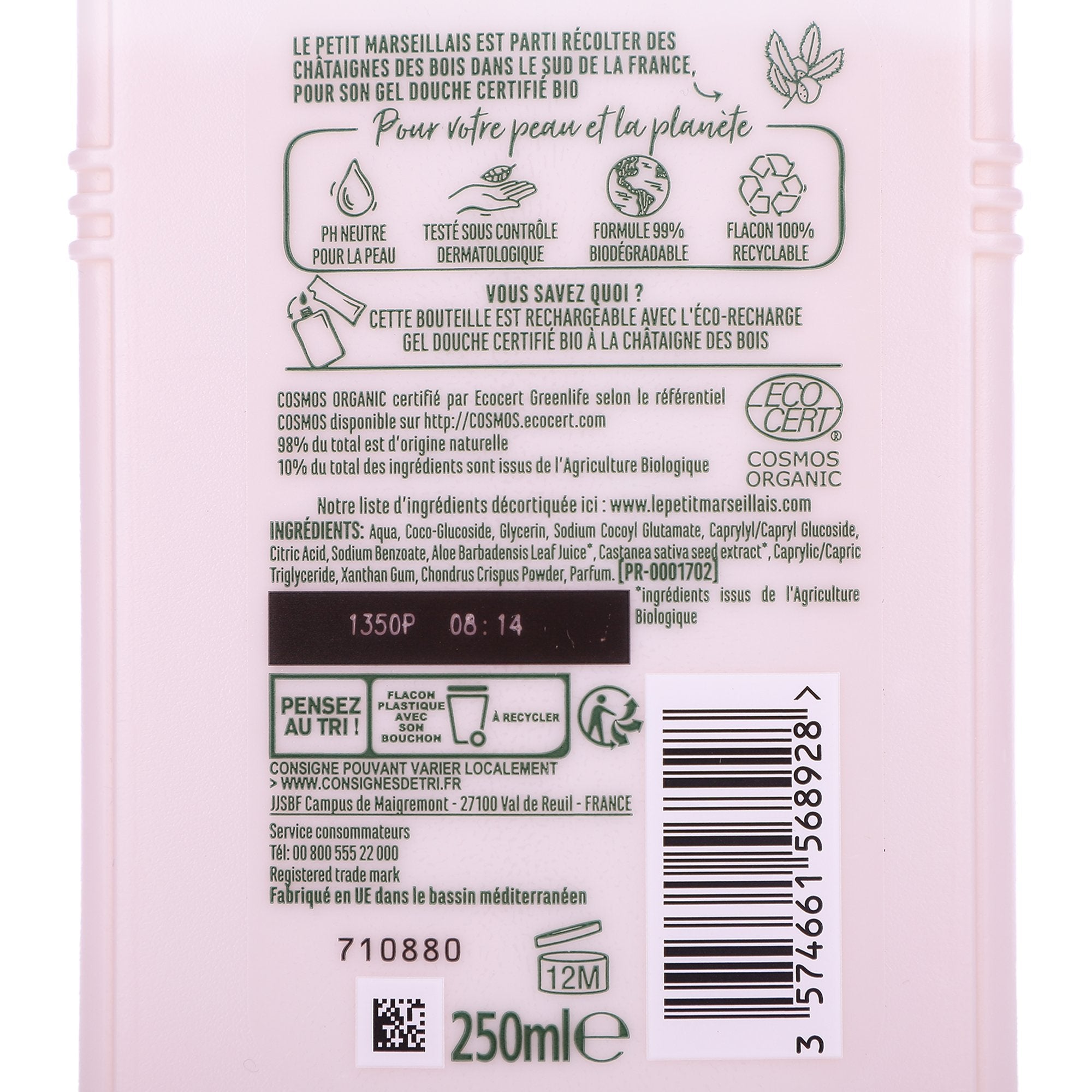 Le Petit Marseillais Gel douche Châtaigne des bois