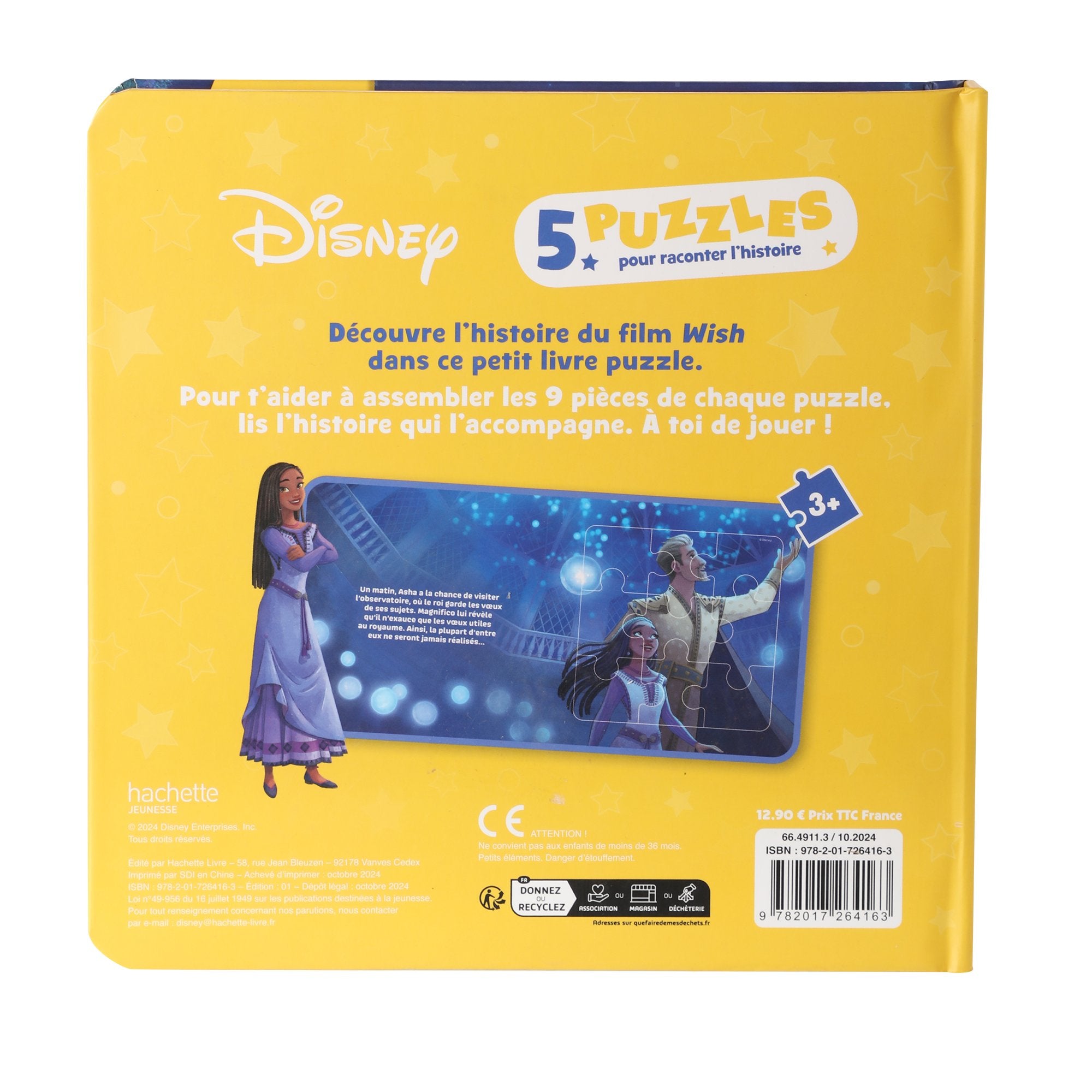 Disney Wish mon petit livre puzzle Asha étoile