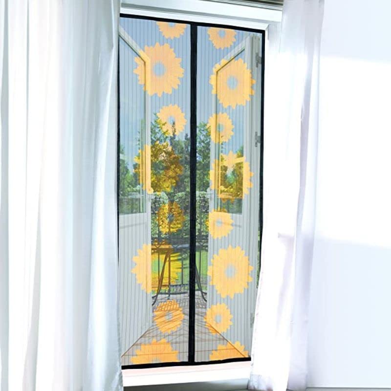 Shop-Story Sunflower Mesh rideau moustiquaire porte aimantée