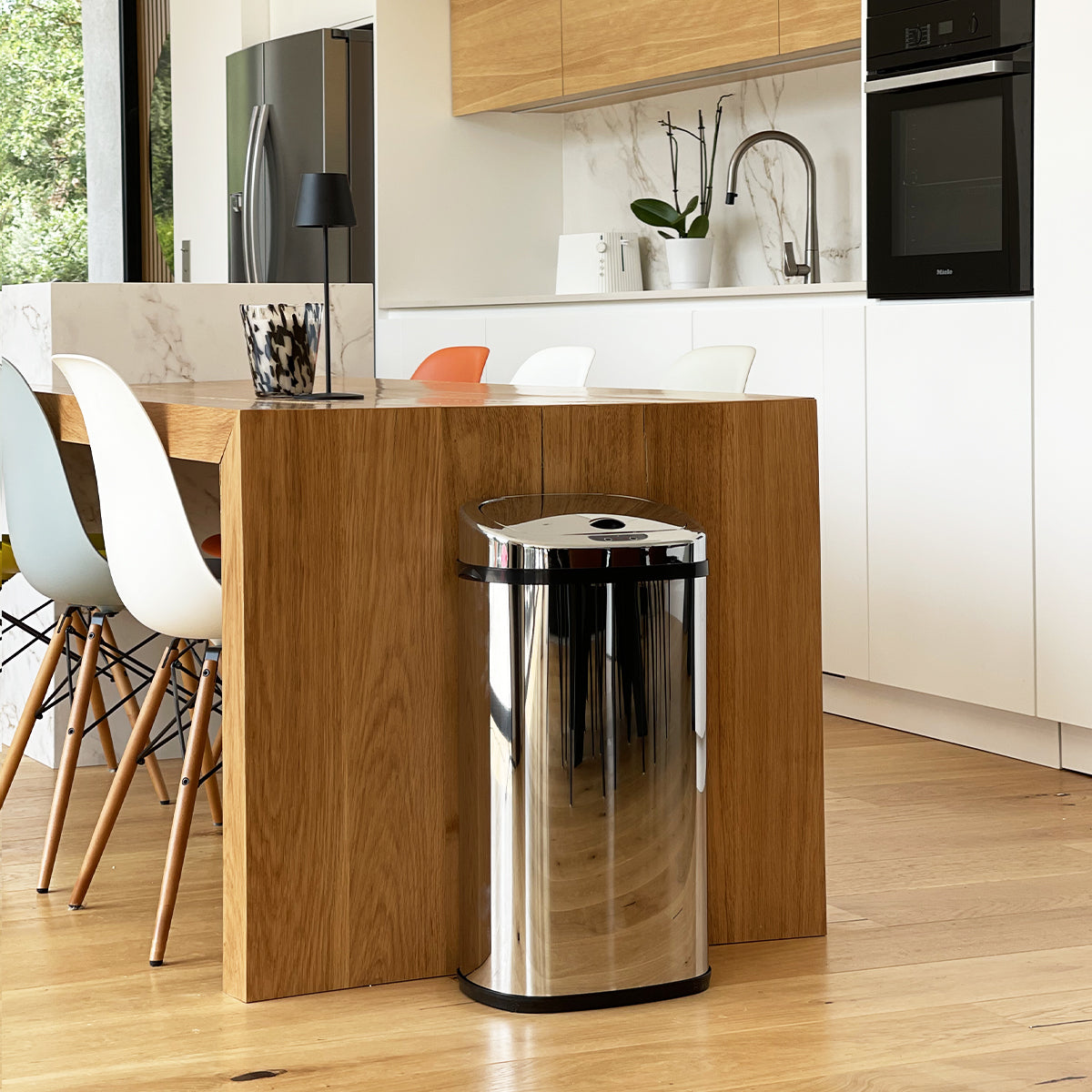 Red Deco Largo poubelle automatique 42L inox capteur sans contact