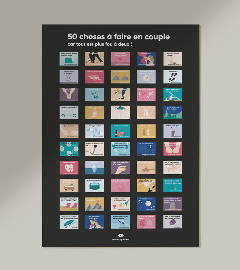 L'avant gardiste Poster 50 choses à faire en couple