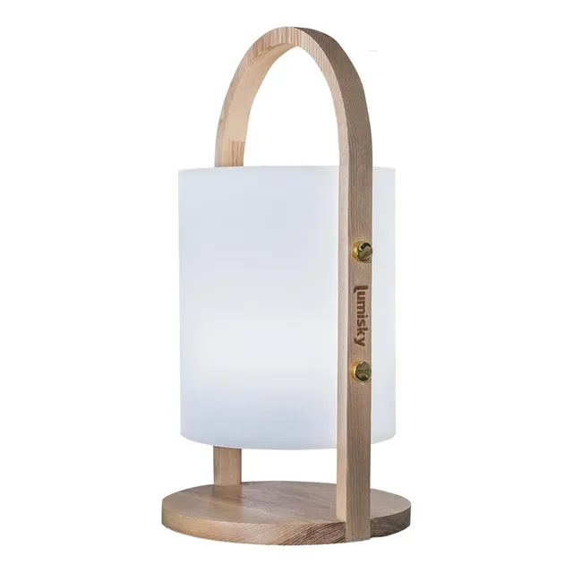 Red Deco Woody H37cm lampe sans fil bois dimmable