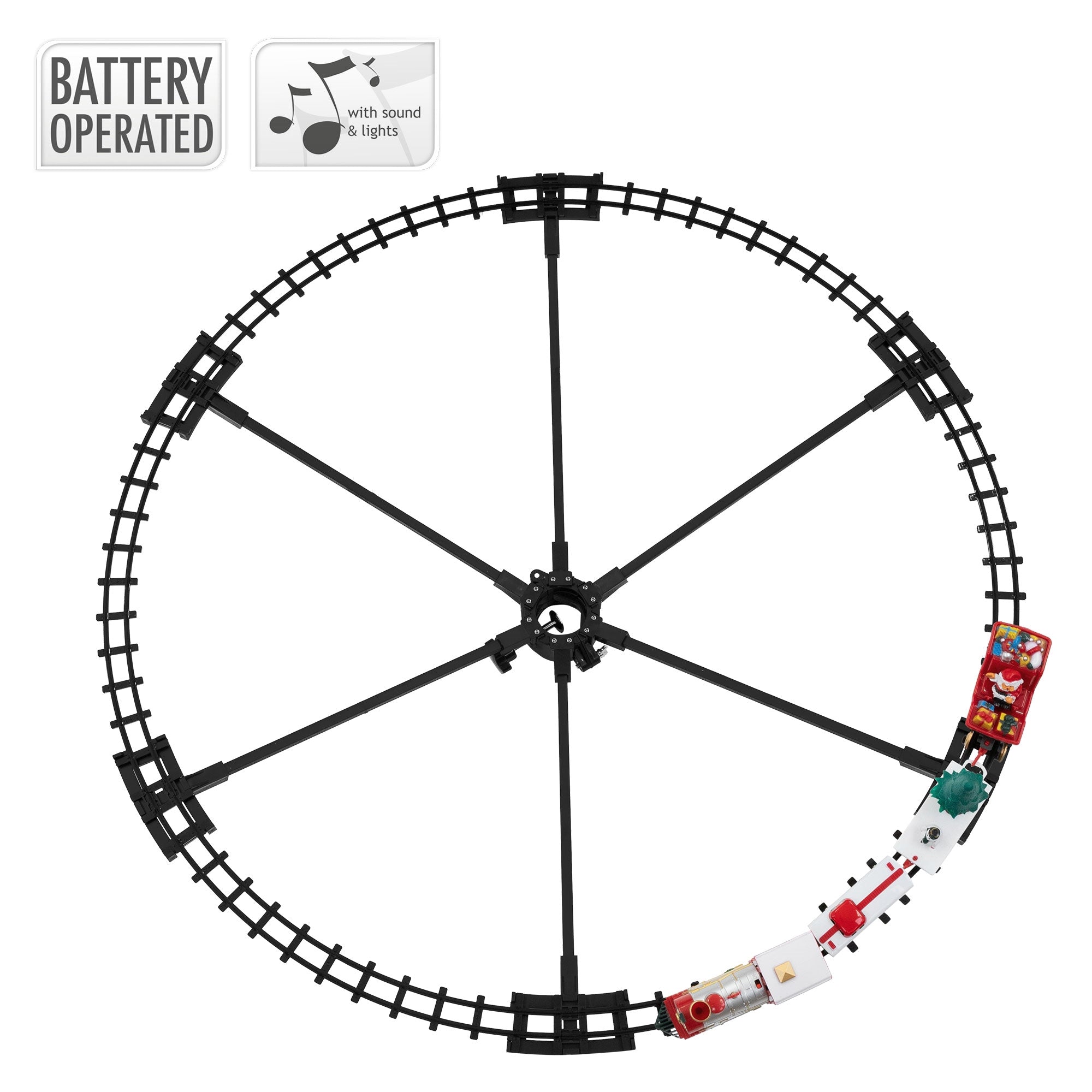 ECD Germany train de Noël sapin 87,5cm lumière+son à offrir