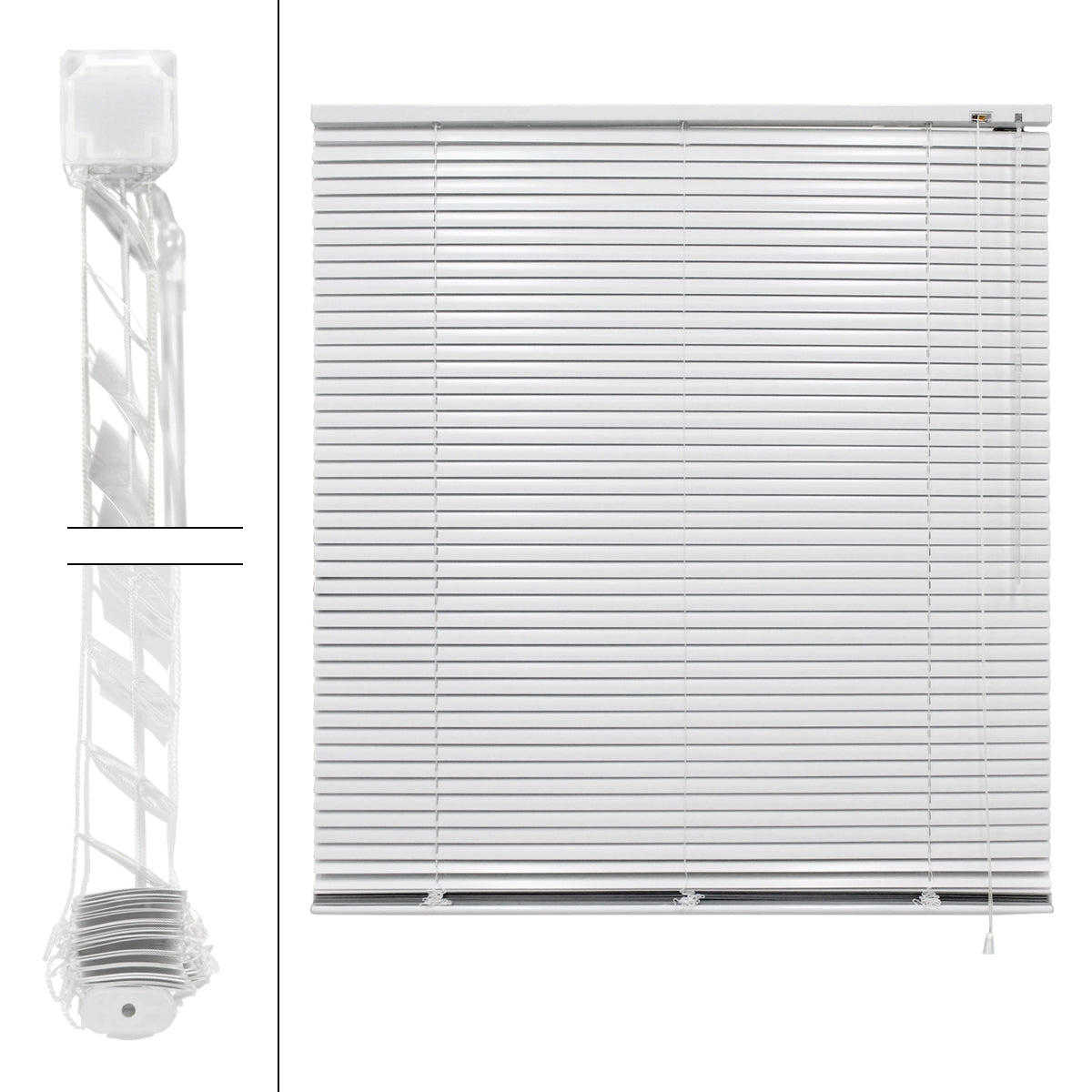 ECD Germany Garten Jalousie Aluminium 100x175 cm Blanc