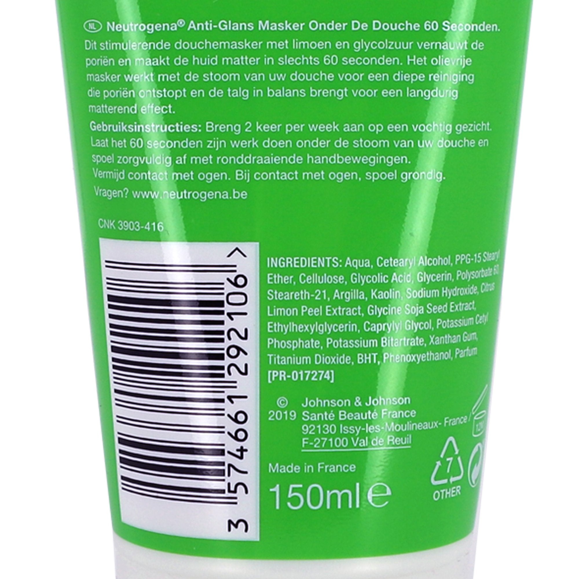 Neutrogena Shine Pore masque visage matifiant pores