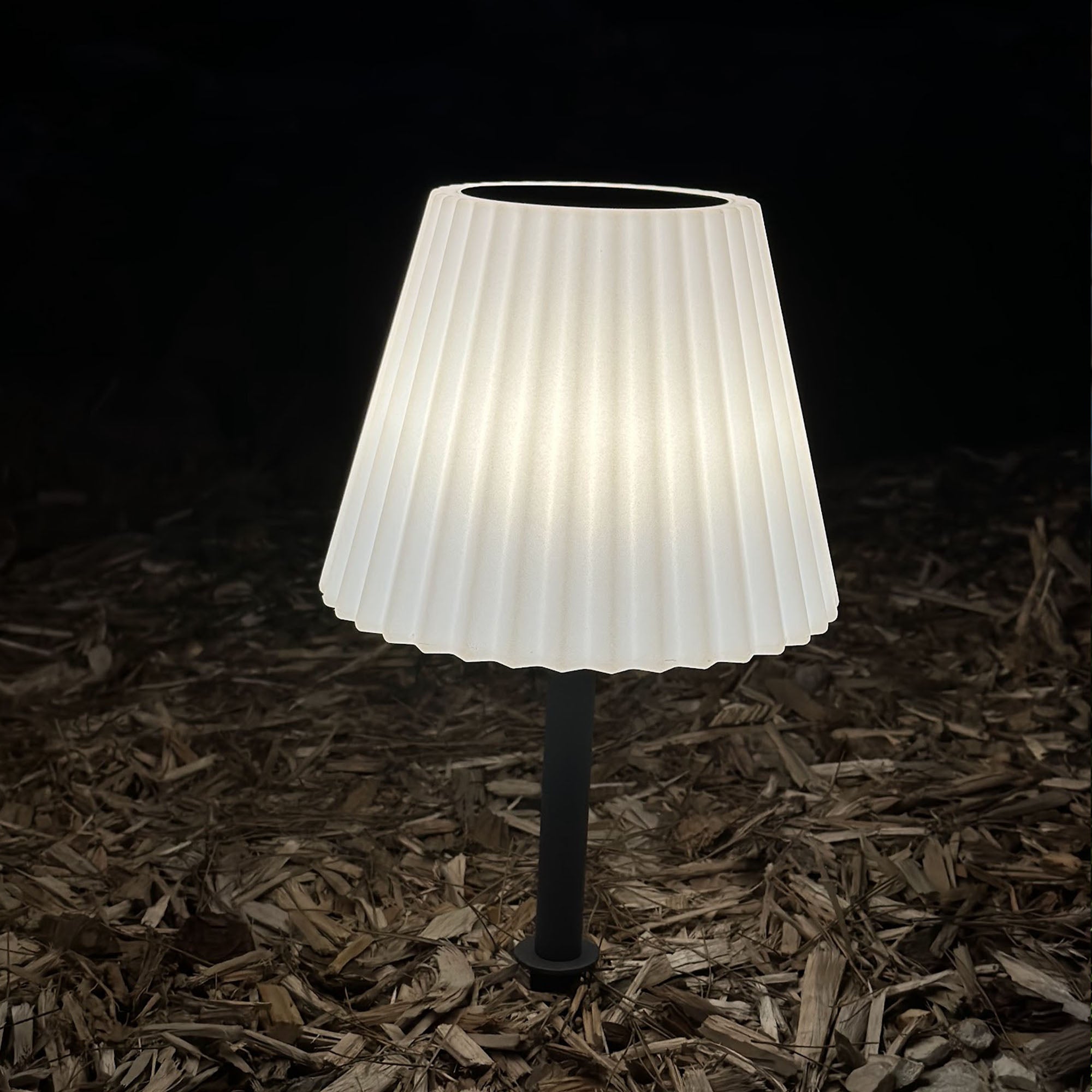 Red Deco Bouffant lampe solaire 2 en 1 à planter H62cm dimmable