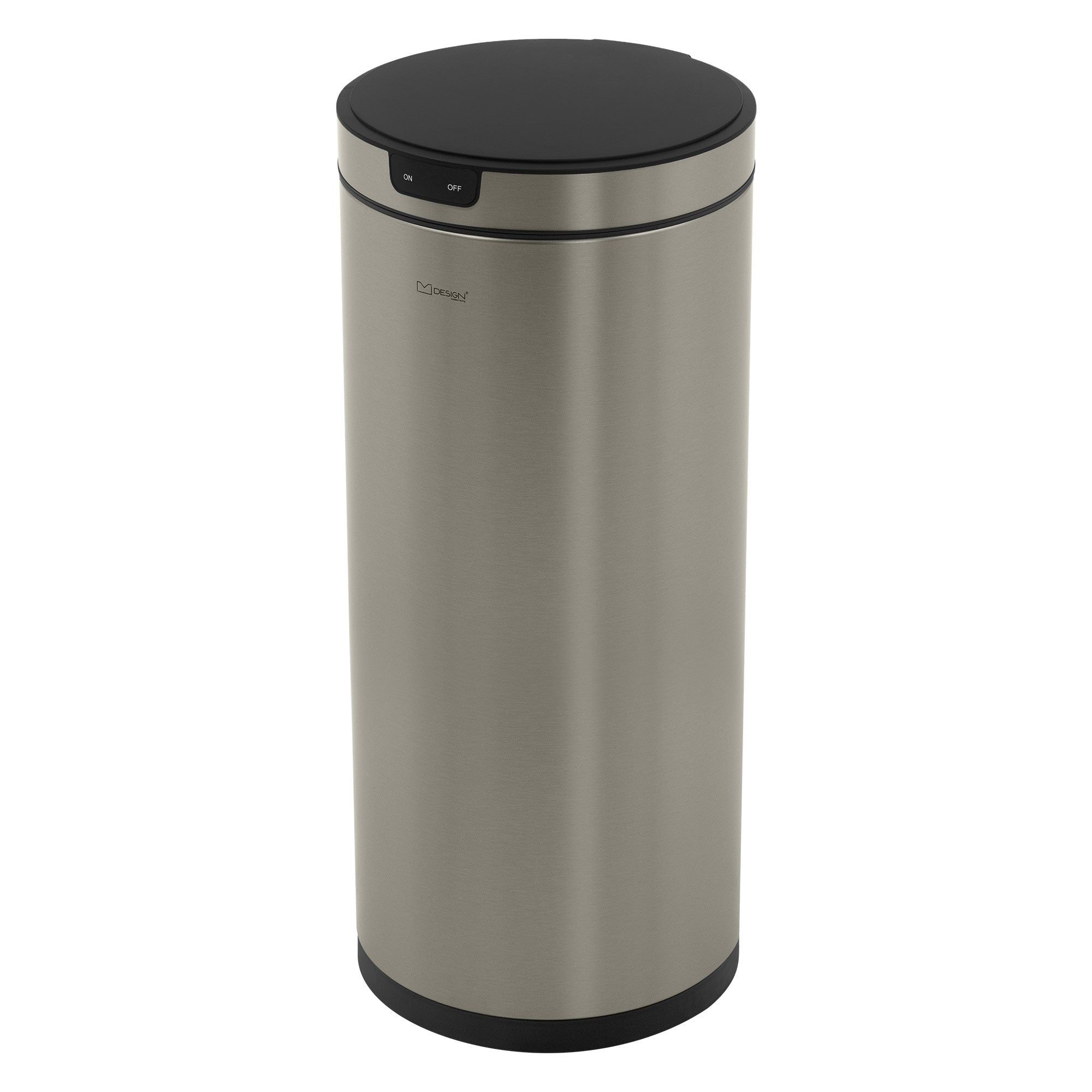 ECD Germany ML-Design poubelle capteur inox 30L noire