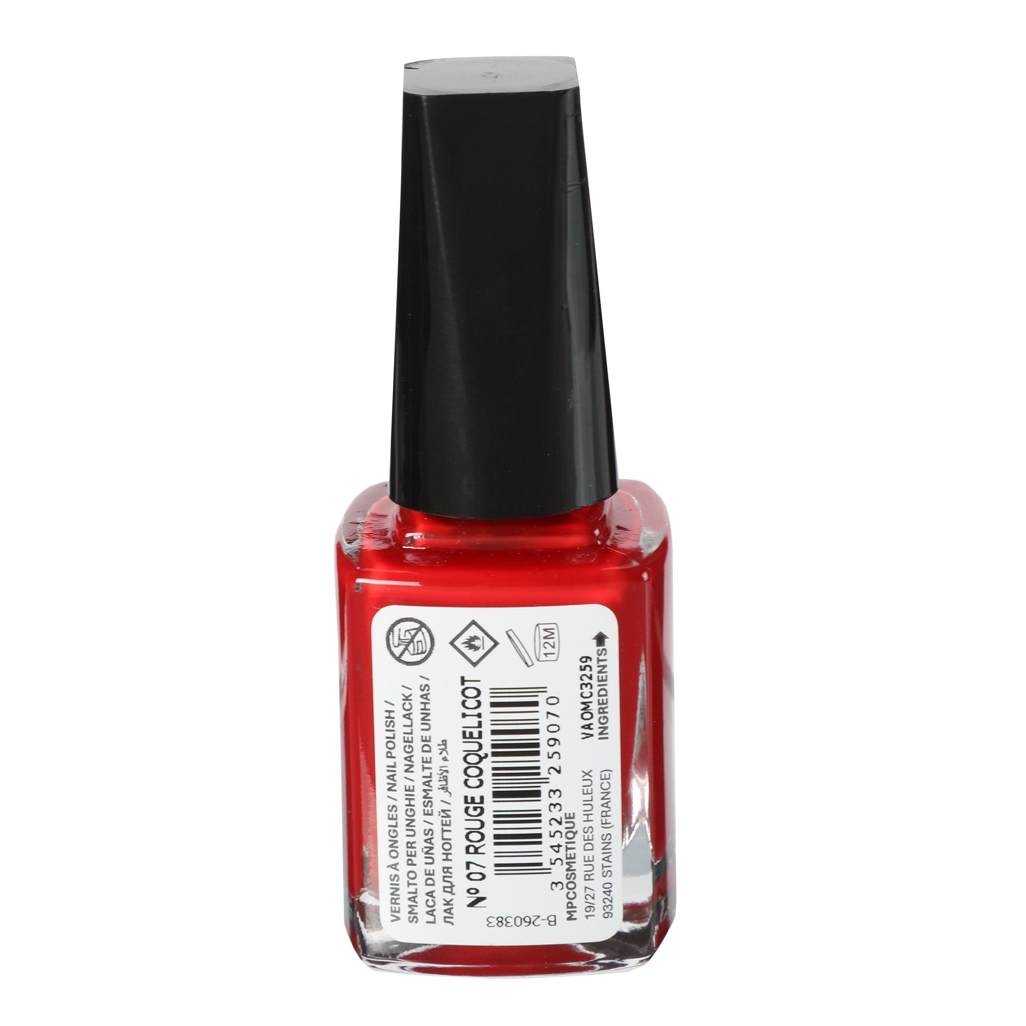 Miss Cop vernis à ongles coquelicot rouge vif