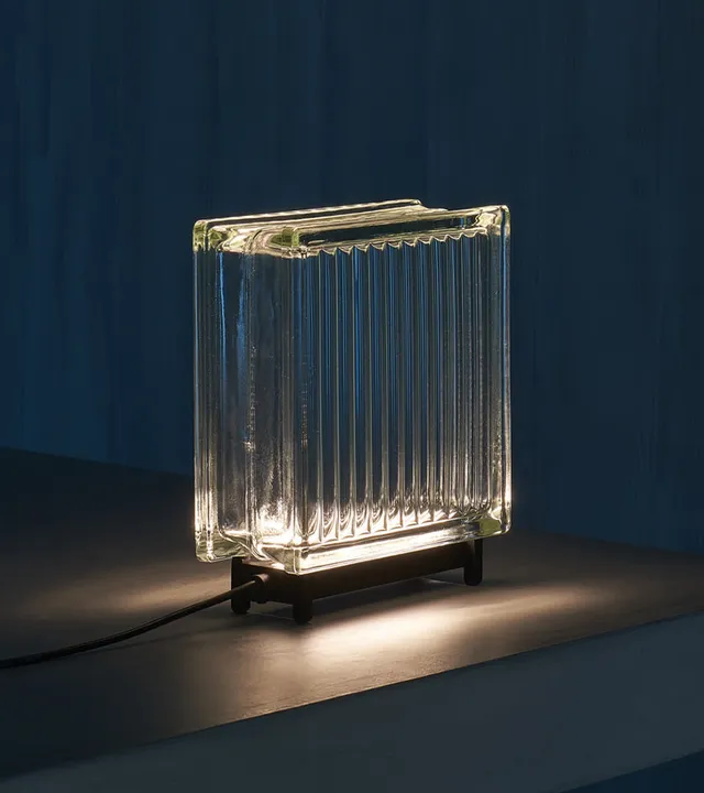 L'avant gardiste Kismas Lampe Linear lampe carrée verre strié