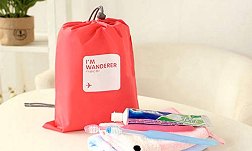 Shop-Story Lifestyle Pack 4 organisateurs valise étanches rouges