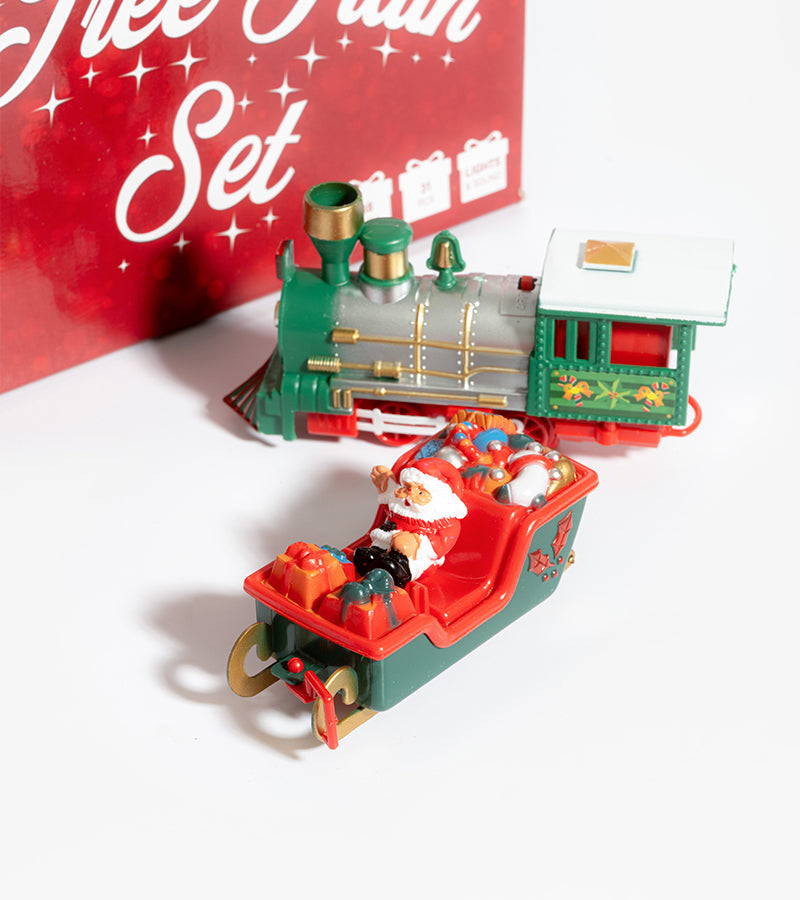 L'avant gardiste train de Noël pour sapin lumineux sonore