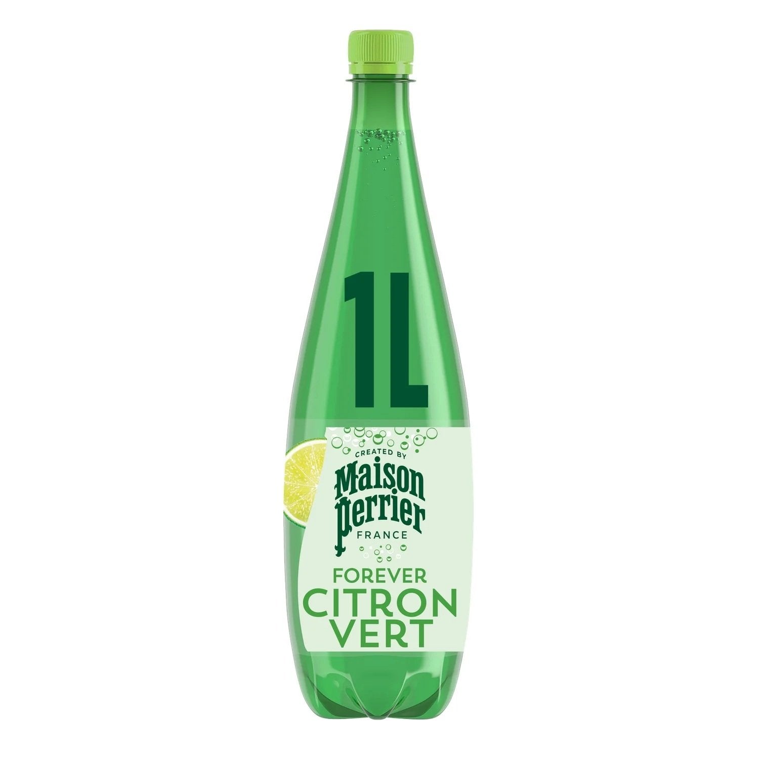 Eau gazeuse citron vert 1L bouteille 1 litre