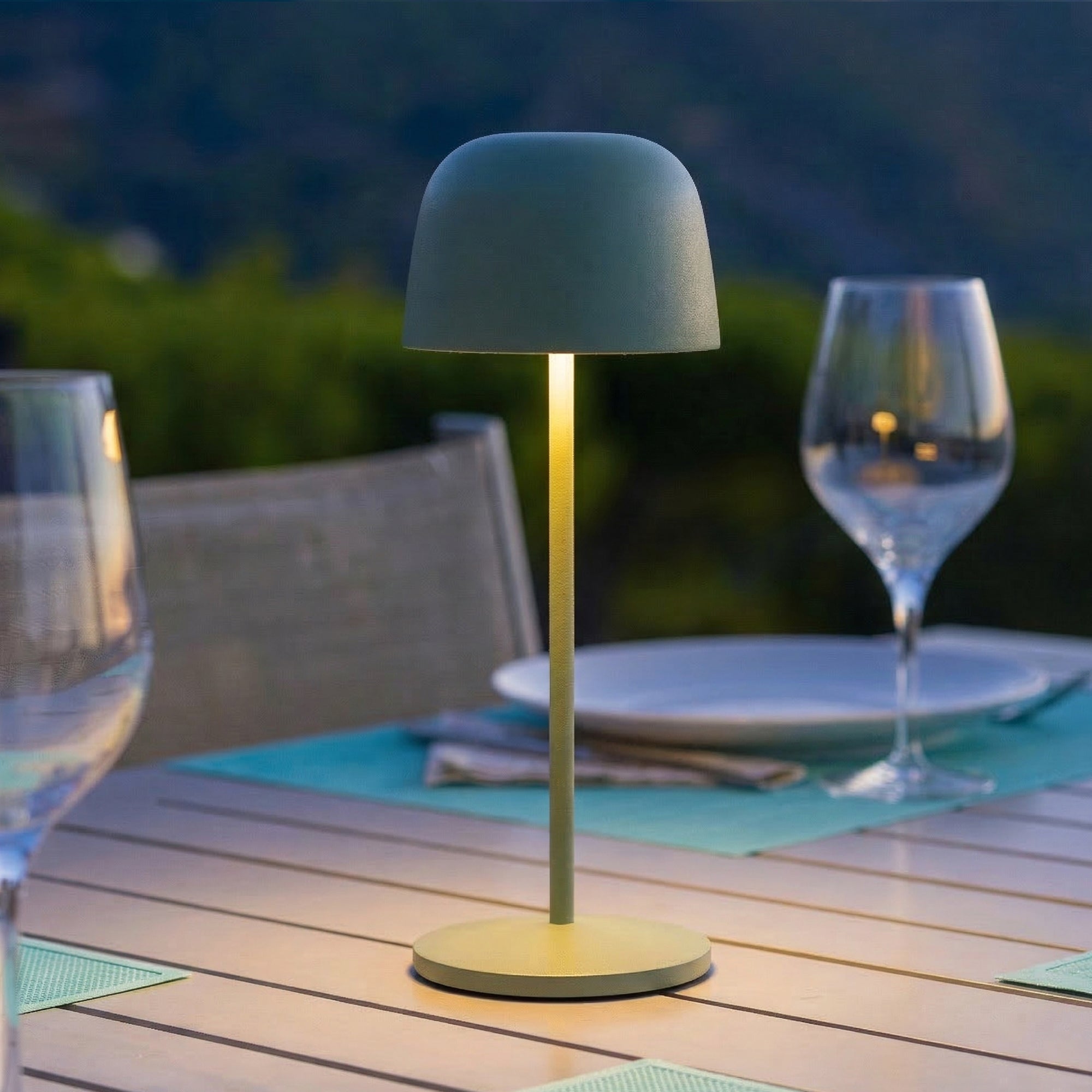 Red Deco Lampe sans fil SOPHIA OLIVE tactile H28cm verte