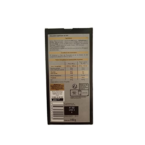 Leader Price Chocolat dégustation lait 100g tablette