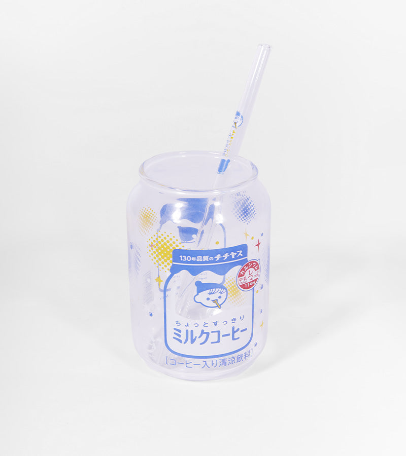 L'avant gardiste Vaisselle & Table Fun verre Milk Cup kawaii + paille