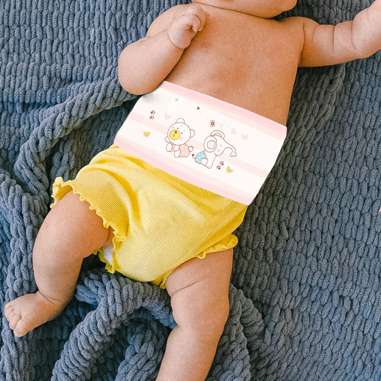 Milisten Health ceinture nombril bébé coton motifs lot 4