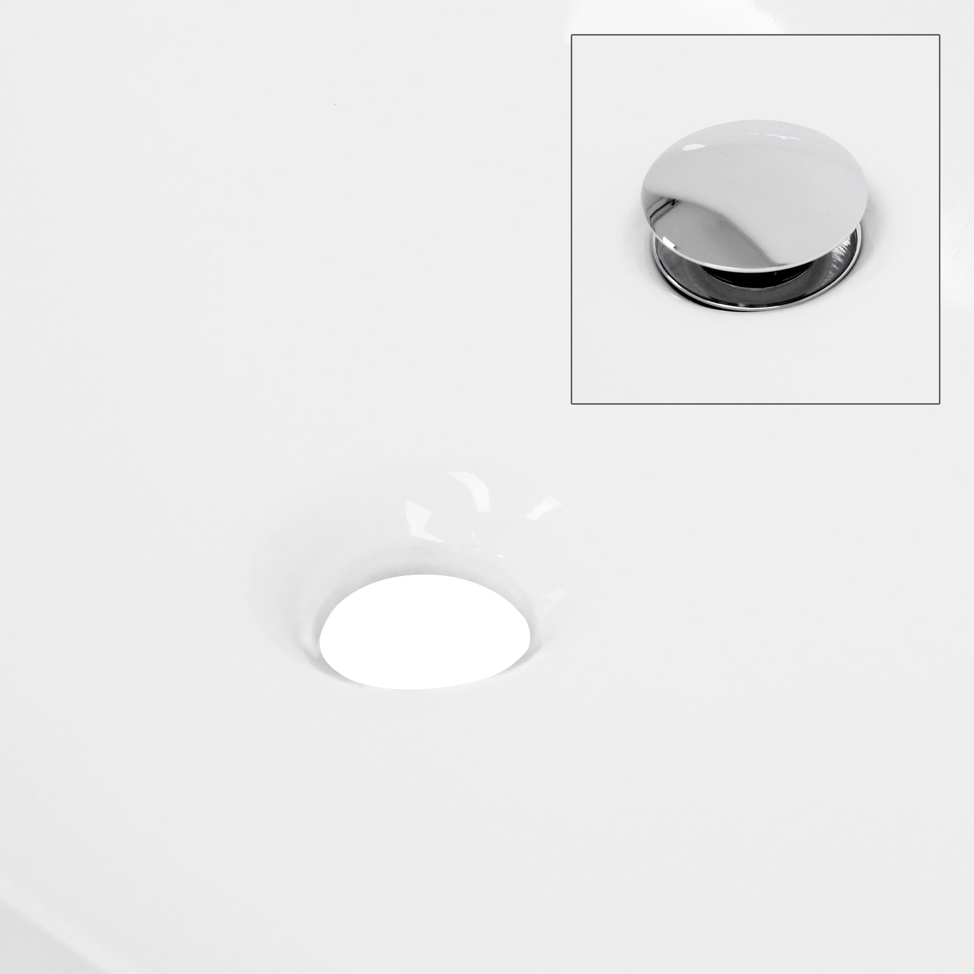 LuxeBath vasque ronde 42 cm blanc céramique avec bonde