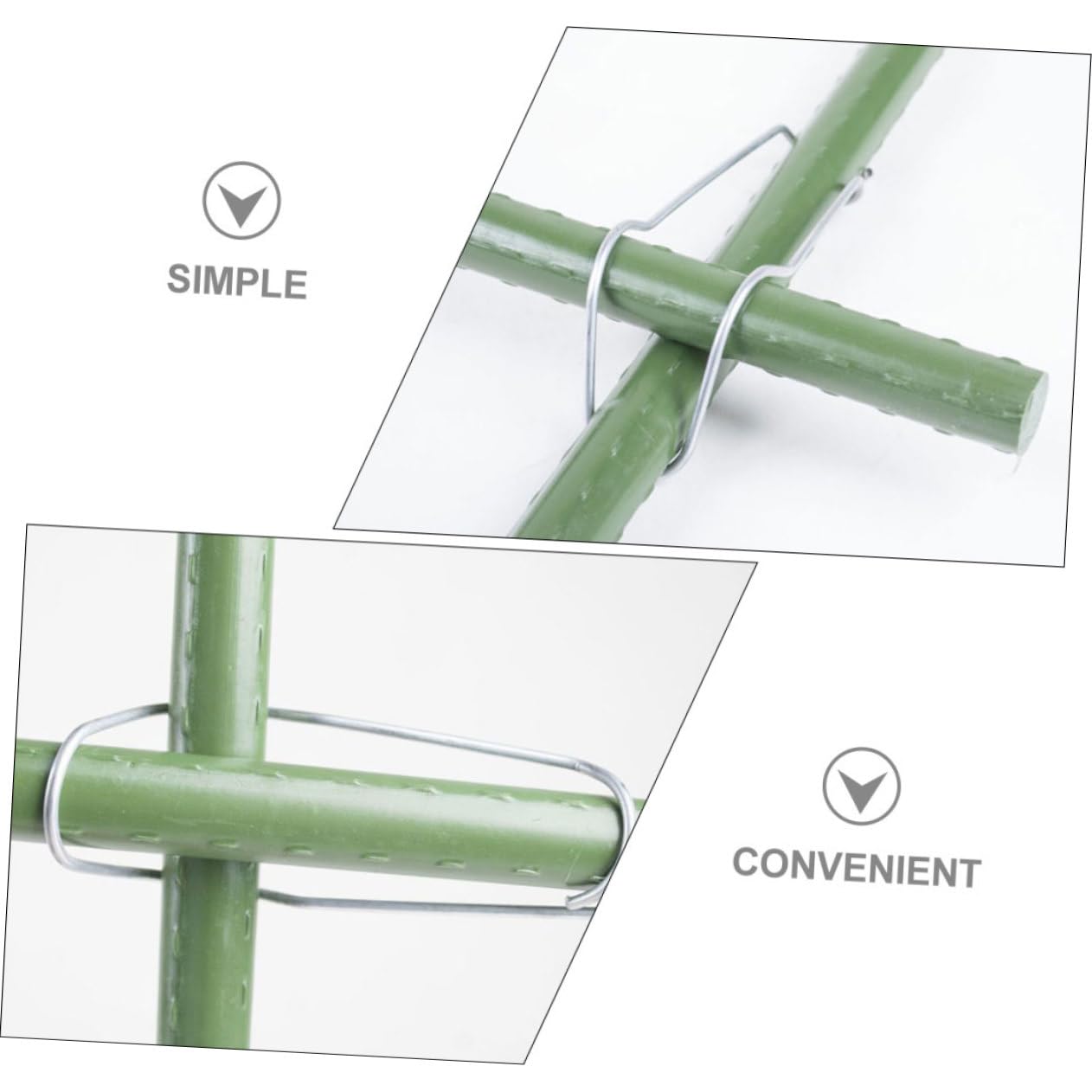 Milisten Boucles Treillis Métal Argenté 30 Pièces Jardin