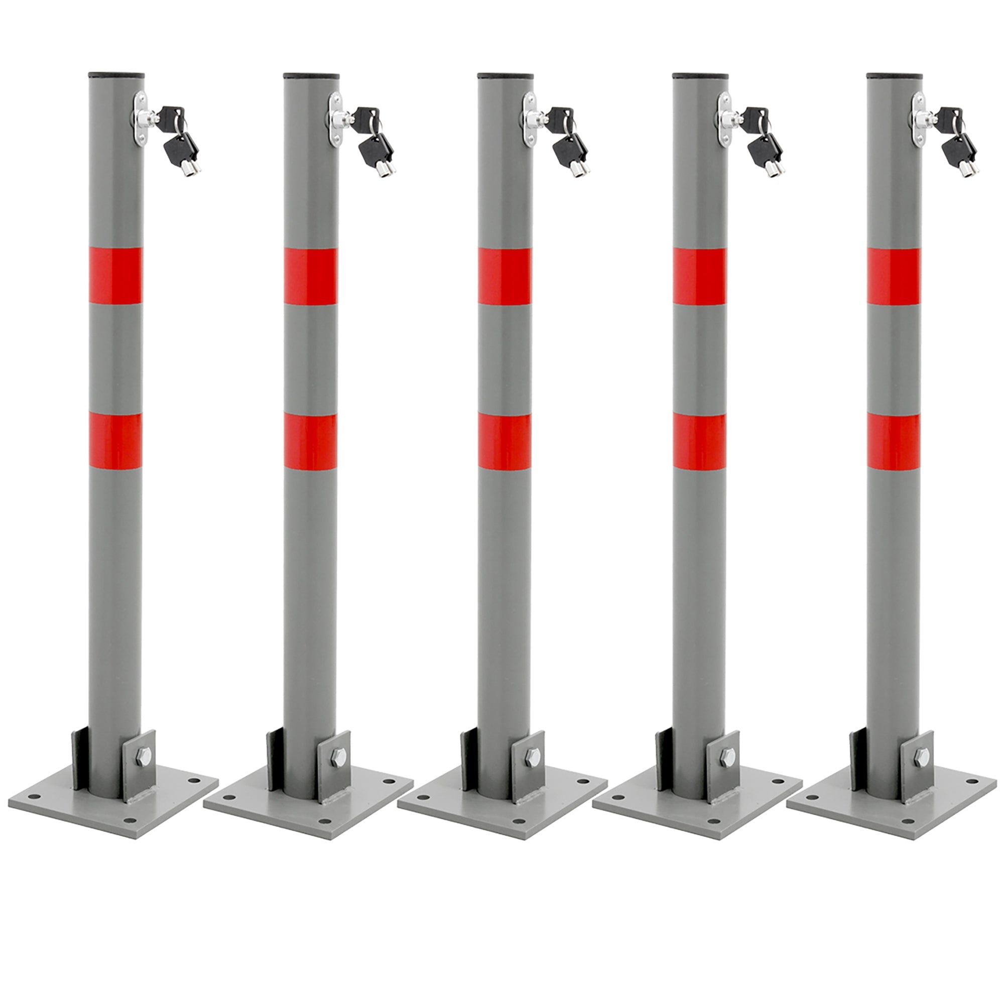 ECD Germany Bauen & Renovieren potelet parking lot de 5 acier 71 cm