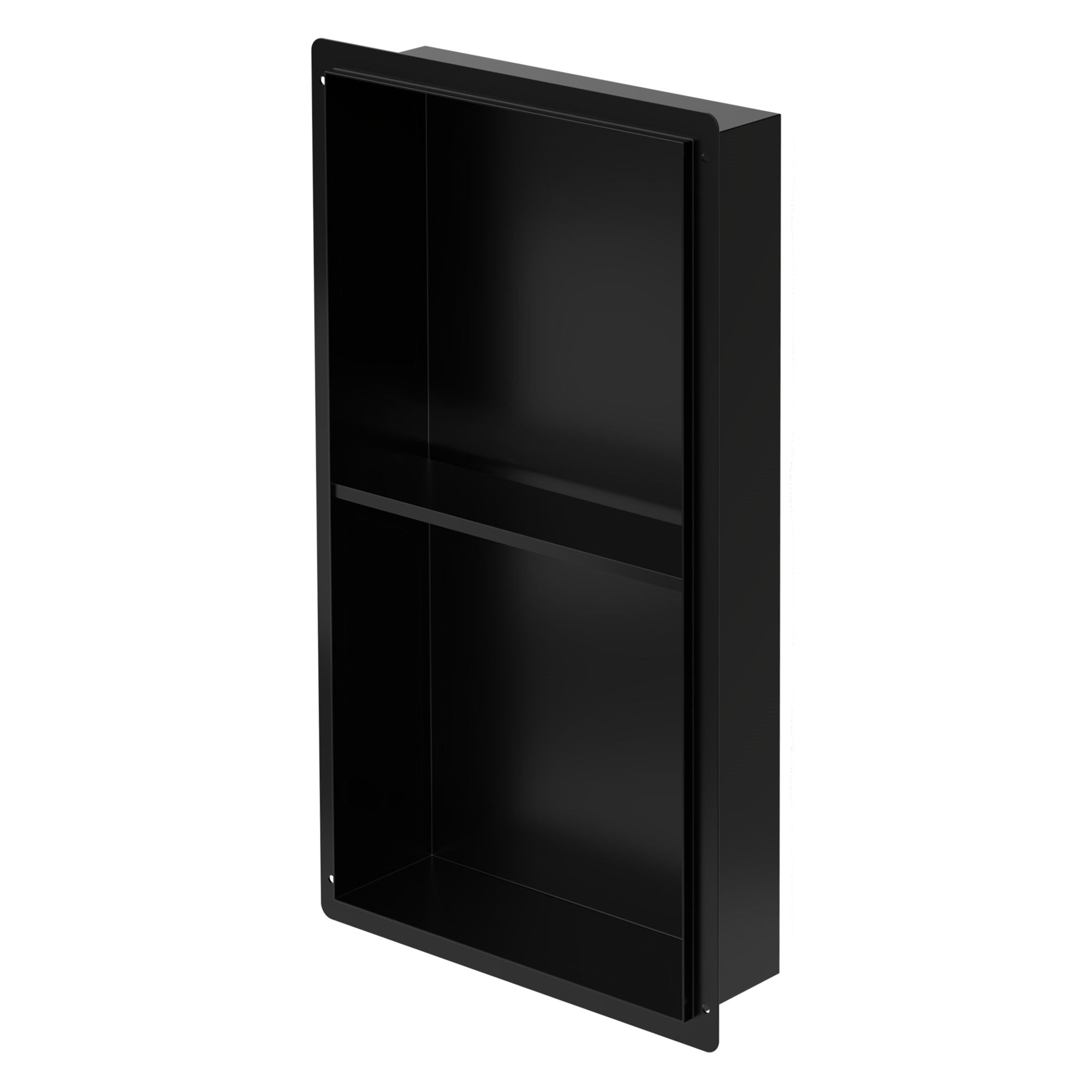 ECD Germany LuxeBath niche douche inox noire 30x30x10 cm