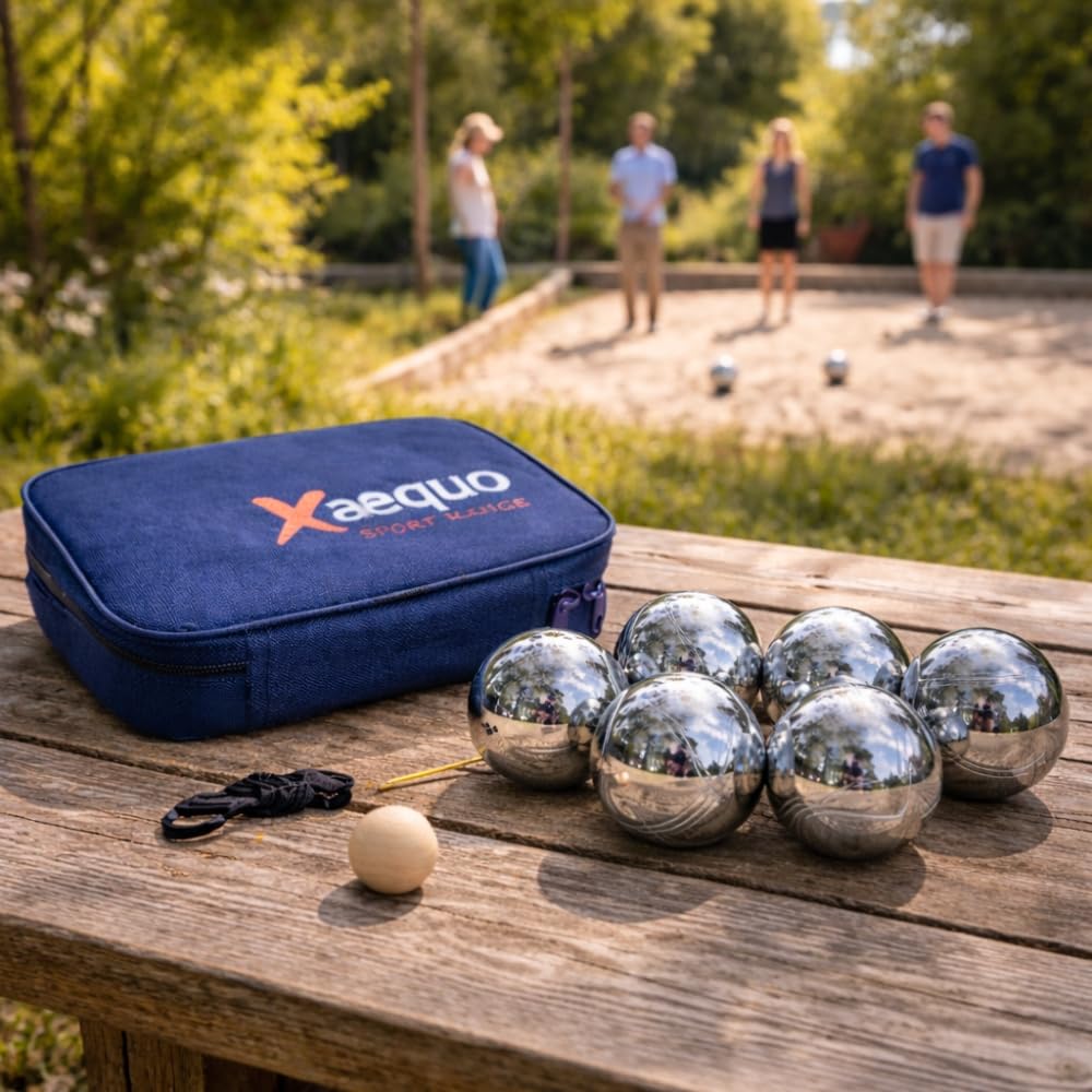 Shop-Story Loisirs Jeu Pétanque Métal 6 Boules 720g Housse